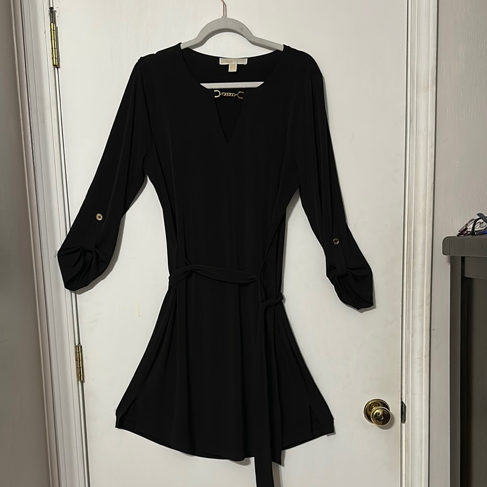 Michael Kors Black Fit and Flare Cocktail Dress
